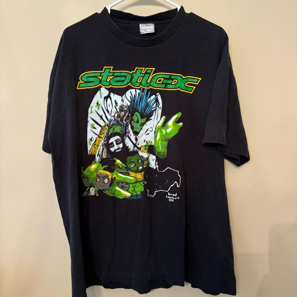 Vintage Static X Grind On It XL Black Single Stitch Band Tshirt - Picture 2 of 9